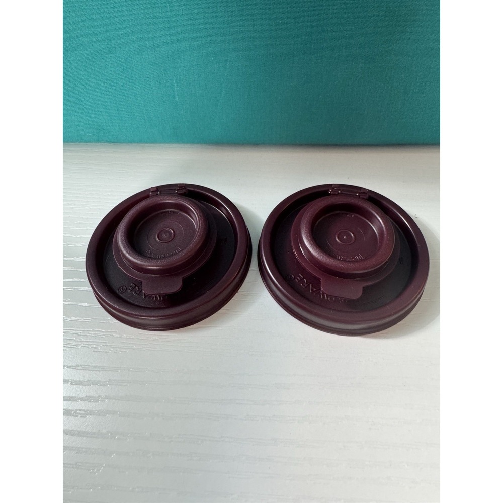 Tupperware Large Hourglass Salt & Pepper Replacement Seals Set Of 2 Wine Red